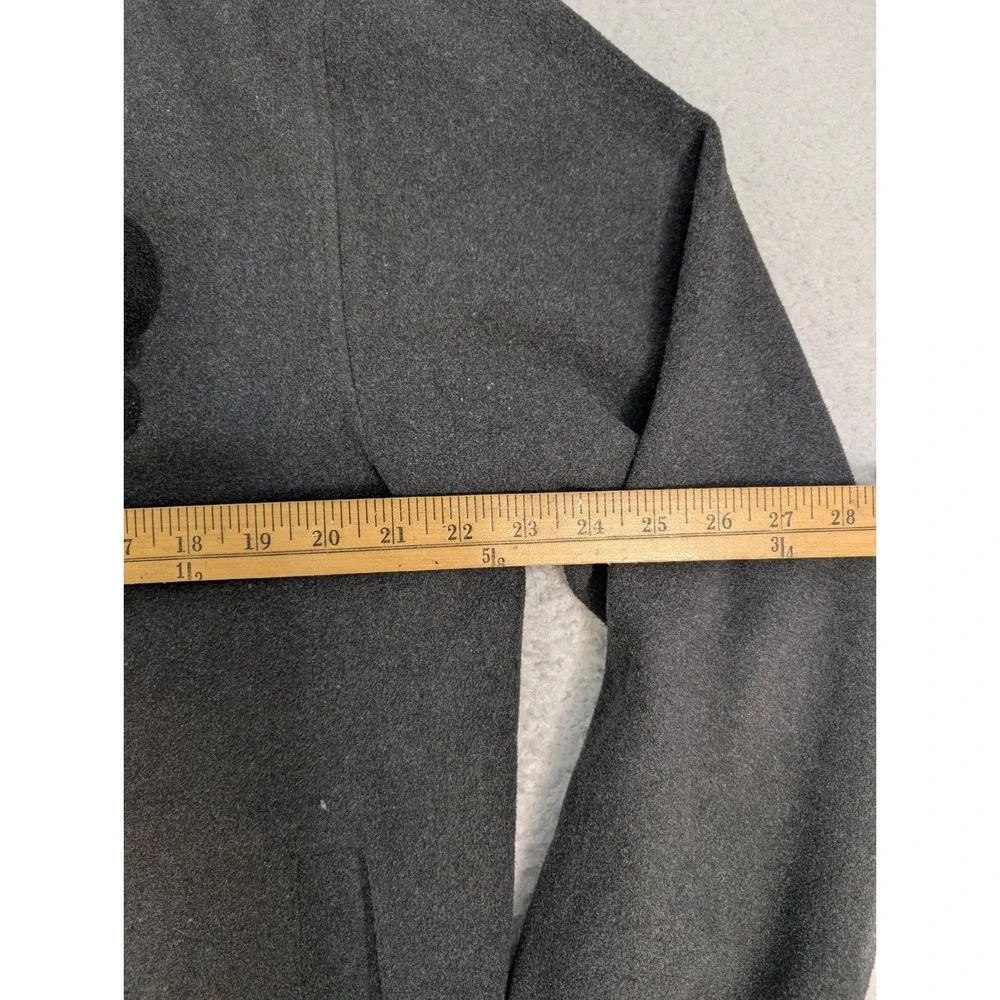 Dravus Varsity Letterman Jacket‎ Mens XL Black Gray Snap Button Up Wool Nylon